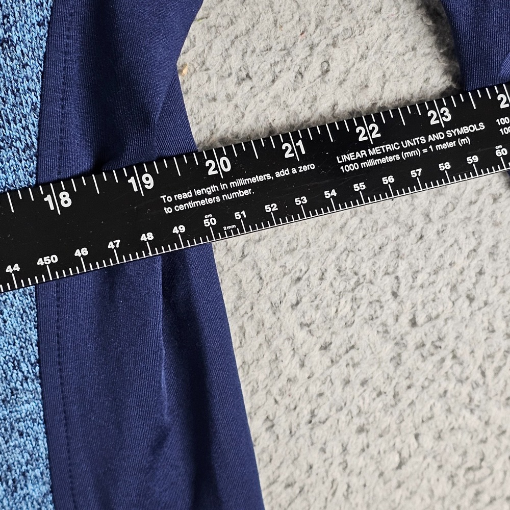 Straight Down Jacket Women's XL Blue Fleece Lined Casual Long Sleeve Full Zip - Picture 5 of 10